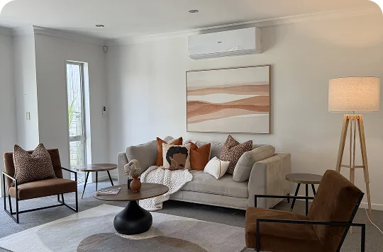 Decorated living room